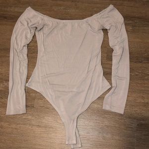 Tobi off the shoulder long sleeve body suit